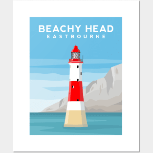 Beachy Head Lighthouse, Eastbourne, East Sussex Posters and Art